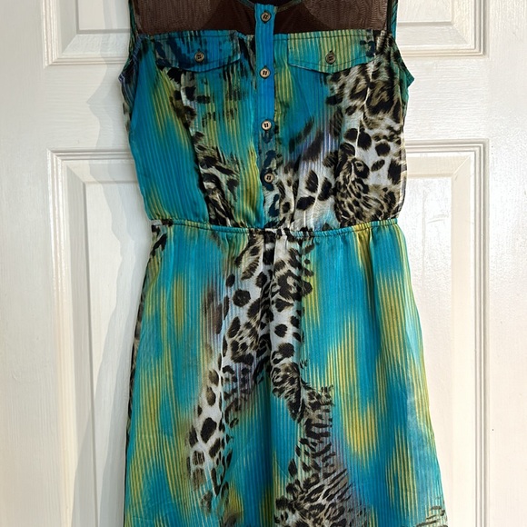 Eunishop Leopard Blue Green dress - Picture 7 of 10